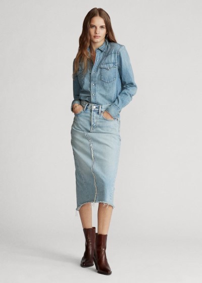 Women's Polo Ralph Lauren Denim Skirts | 943756TKZ